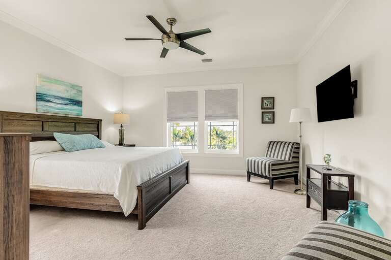 Escape to luxury in our master suite, where a king-size bed beckons for a restful night`s sleep.